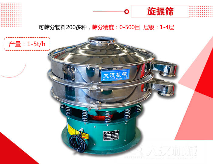 旋振篩可以特殊定制有：材質(zhì)方面包括：碳鋼，不銹鋼，全不銹鋼層級方面包括：單層，雙層，三層，四層等