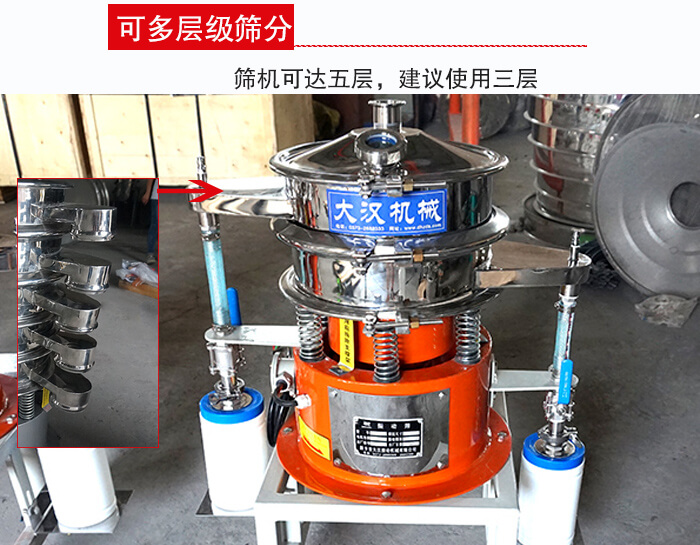 氣體波阿虎振動篩篩機可達五層，三層較為常用